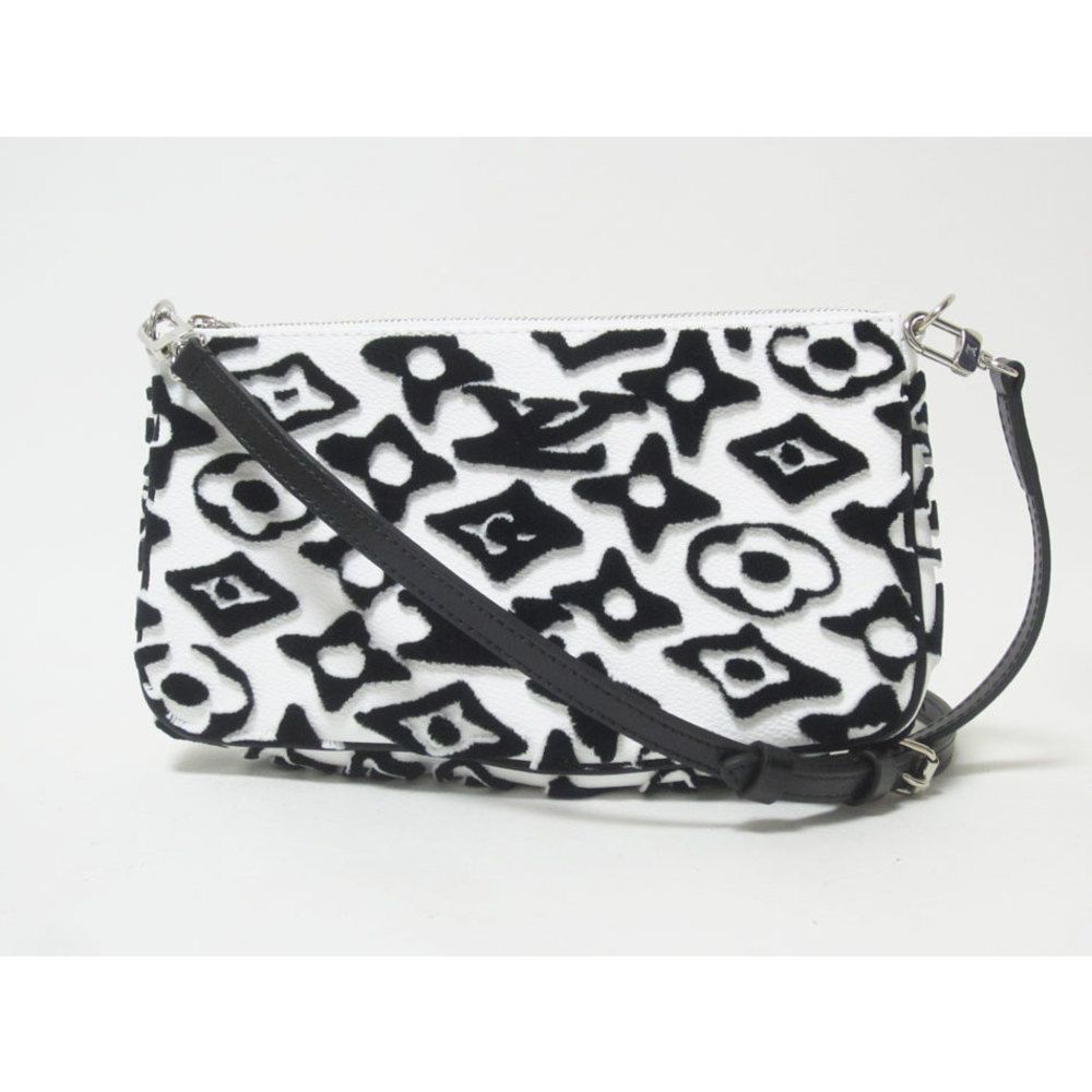 Louis Vuitton Pochette Accessories Pouch Urs Fischer White Black